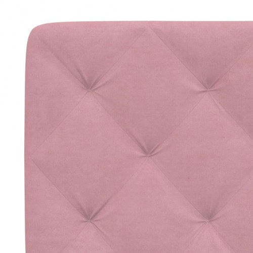 Seng med madras 140x190 cm velour lyserød
