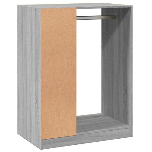 Tøjreol 77x48x102 cm konstrueret træ røget egetræsfarve