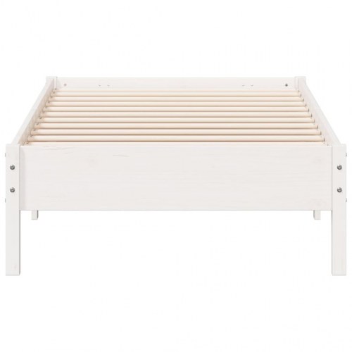 Sengeramme 90x200 cm i massivt fyrretræ - hvid