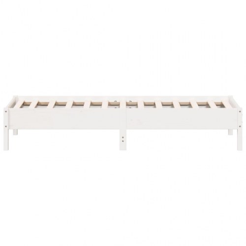Sengeramme 90x200 cm i massivt fyrretræ - hvid