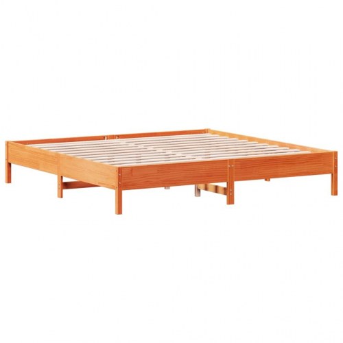 Sengeramme uden madras 180 x 200 cm i massivt fyrretræ - gyldenbrun