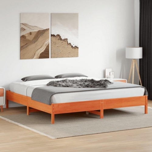 Sengeramme uden madras 180 x 200 cm i massivt fyrretræ - gyldenbrun