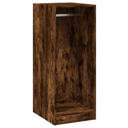 Tøjskab 48x41x102 cm konstrueret træ røget egetræsfarve