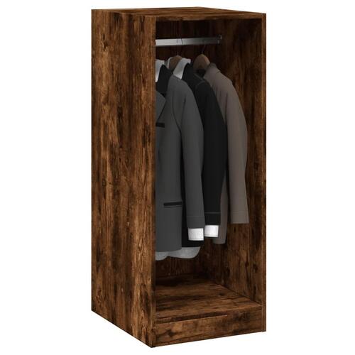 Tøjskab 48x41x102 cm konstrueret træ røget egetræsfarve