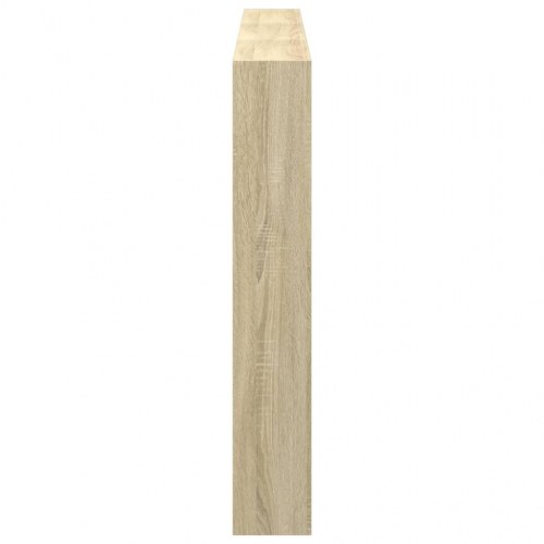 Sengegavl med opbevaring og LED-lys 180 x 17 x 102 cm - sonoma-eg