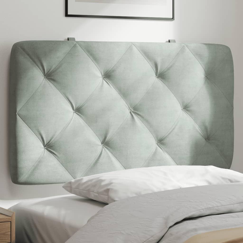 Gavlpude 80 cm velour lysegrå
