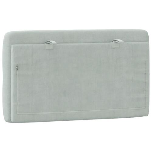 Gavlpude 80 cm velour lysegrå