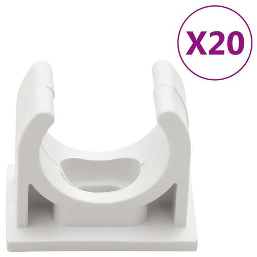 Kabelkanaler med clips Ø20 mm 10 m PVC