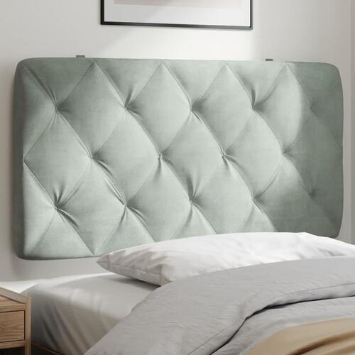 Gavlpude 100 cm velour lysegrå