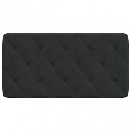 Gavlpude i velour til 100 cm madras - sort