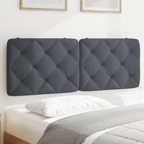Gavlpude i velour 140 cm - mørkegrå