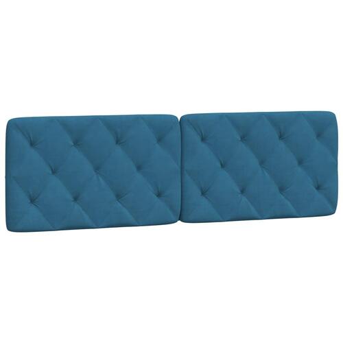 Gavlpude 160 cm velour blå