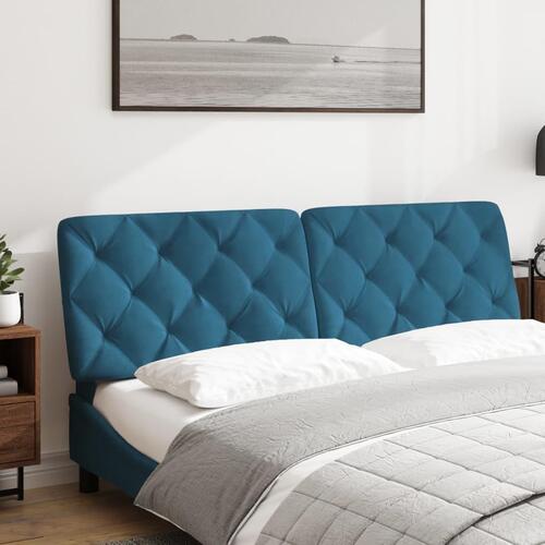 Gavlpude 160 cm velour blå
