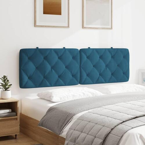 Gavlpude 160 cm velour blå