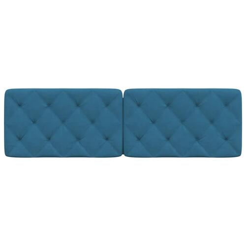 Gavlpude 160 cm velour blå