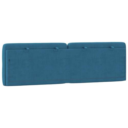 Gavlpude 160 cm velour blå