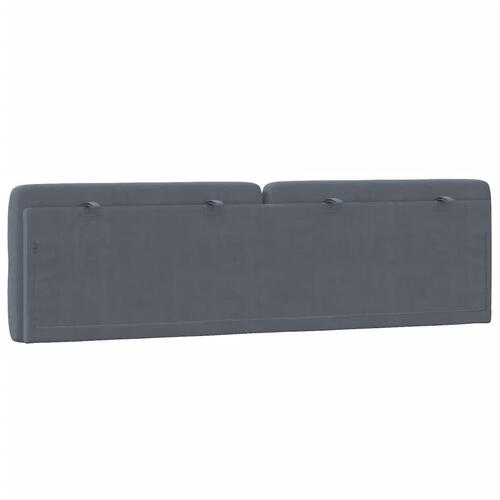 Gavlpude 180 cm velour mørkegrå