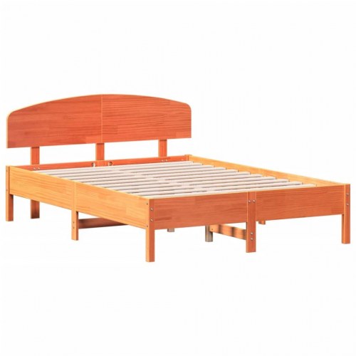 Sengeramme i massivt fyrretræ 120 x 190 cm - gyldenbrun