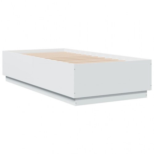 Sengeramme med LED-lys 75 x 190 cm - hvid