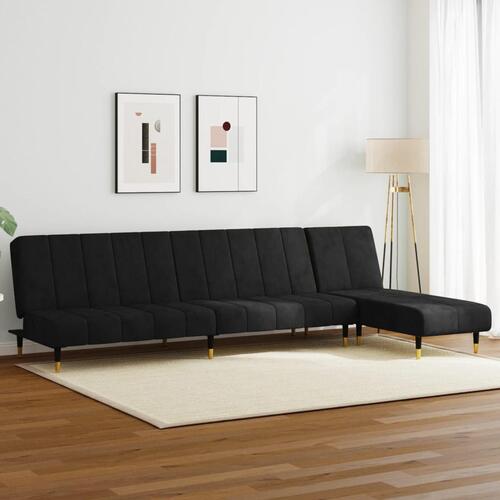 2 personers sofa velour sort