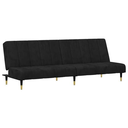2 personers sofa velour sort