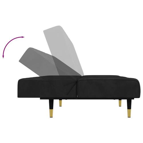 2 personers sofa velour sort
