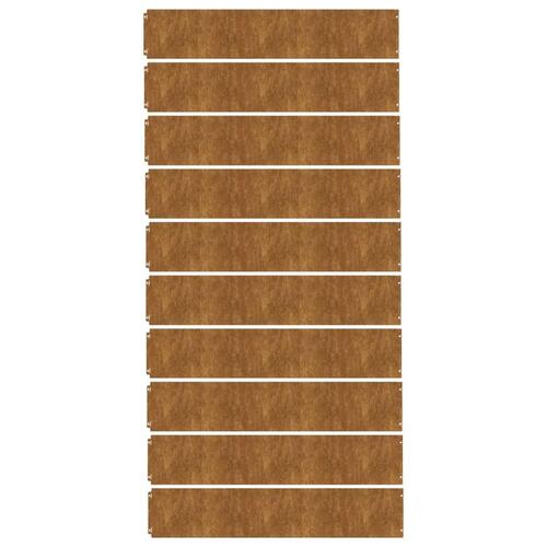 Plænekanter 10 stk. 20x103 cm fleksibel cortenstål