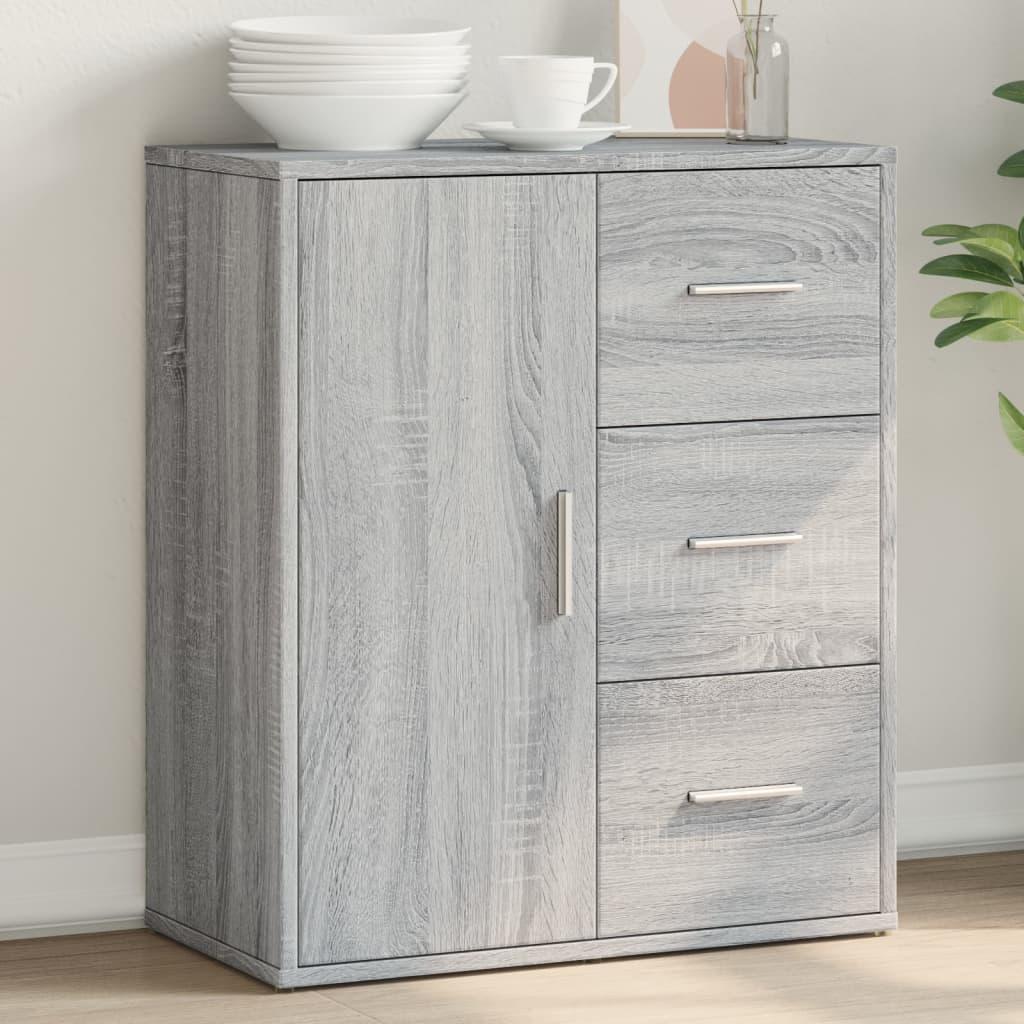 Skænk 60×31×70 cm i konstrueret træ - grå sonoma-eg