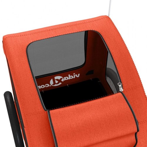 Cykeltrailer til kæledyr oxfordstof og jern orange