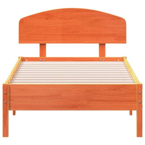 Sengeramme i massivt fyrretræ 75 x 190 cm - gyldenbrun