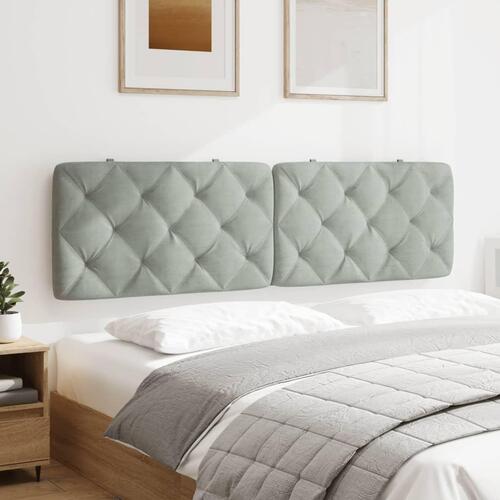 Gavlpude 180 cm velour lysegrå