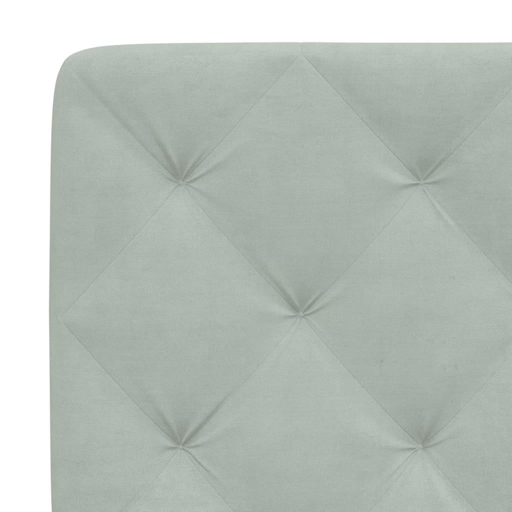 Gavlpude 180 cm velour lysegrå