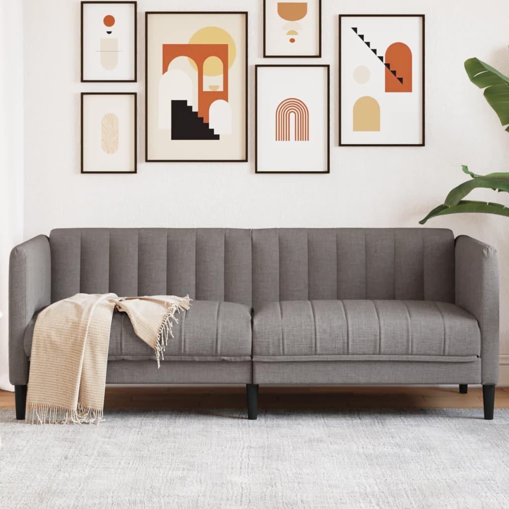 2 Personers Sofa Stof Gråbrun