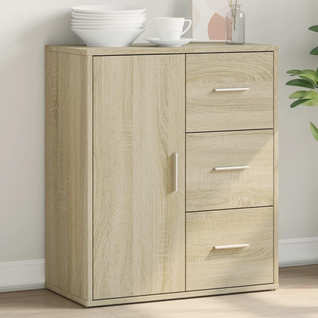 Skænk med 2 låger og 2 skuffer 60 x 31 x 70 cm sonoma-eg