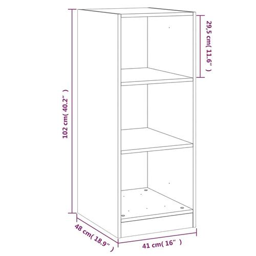 Tøjskab 48x41x102 cm konstrueret træ sort