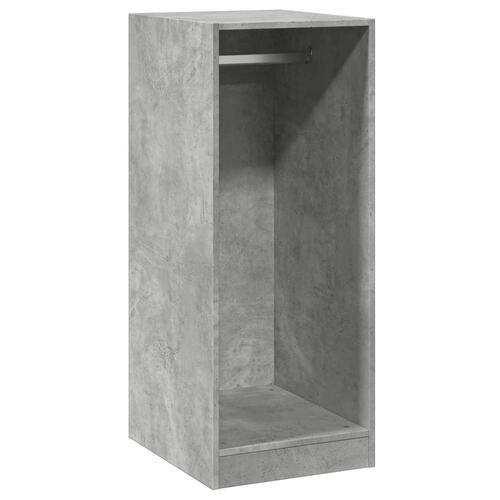 Tøjskab 48x41x102 cm konstrueret træ betongrå
