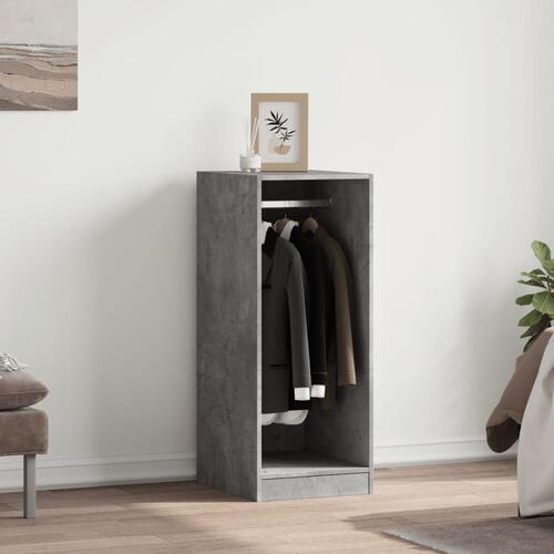 Tøjskab 48x41x102 cm konstrueret træ betongrå