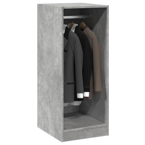 Tøjskab 48x41x102 cm konstrueret træ betongrå
