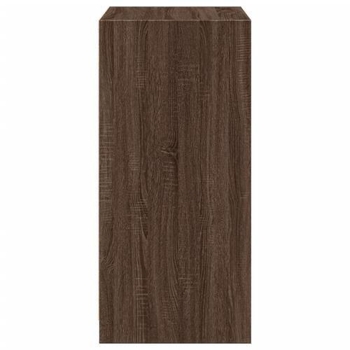 Tøjskab 48x41x102 cm konstrueret træ brun egetræsfarve