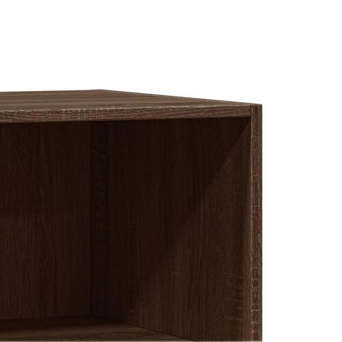 Tøjskab 48x41x102 cm konstrueret træ brun egetræsfarve