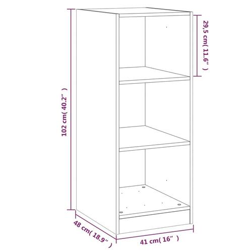 Tøjskab 48x41x102 cm konstrueret træ brun egetræsfarve