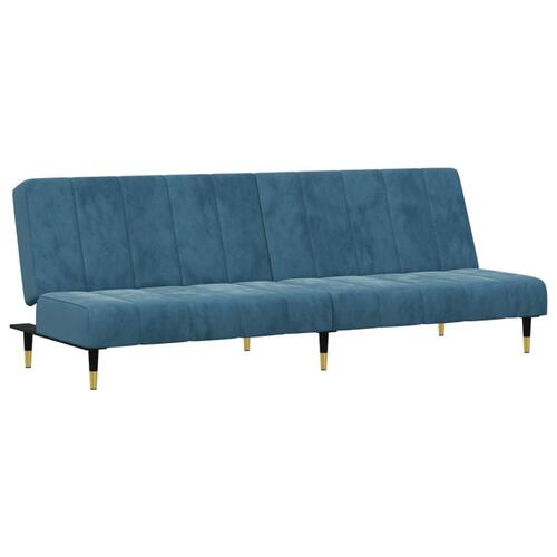 2 personers sofa velour blå