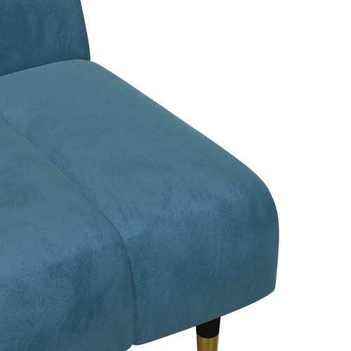 2 personers sofa velour blå
