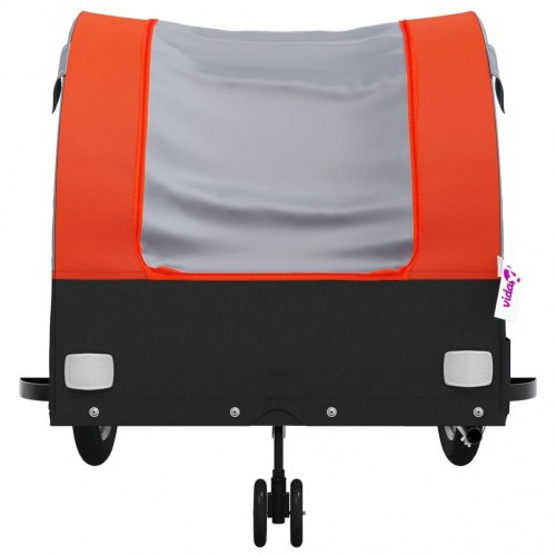 Cykelanhænger 45 kg - jern, sort/orange