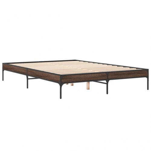 Sengestel 150 x 200 cm - brun egetræ