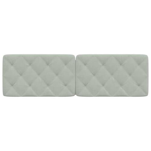 Gavlpude 160 cm velour lysegrå