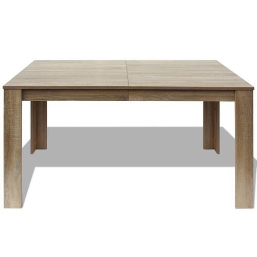 Spisebord 140x80x75 cm egetræsfarvet