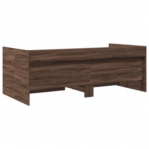 Daybed med skuffer uden madras 90x200 cm brunt eg