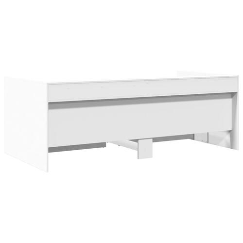Daybed med skuffer 90x200 cm konstrueret træ hvid