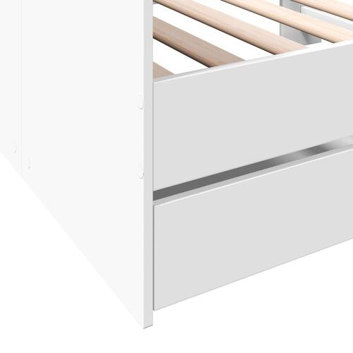 Daybed med skuffer 90x200 cm konstrueret træ hvid